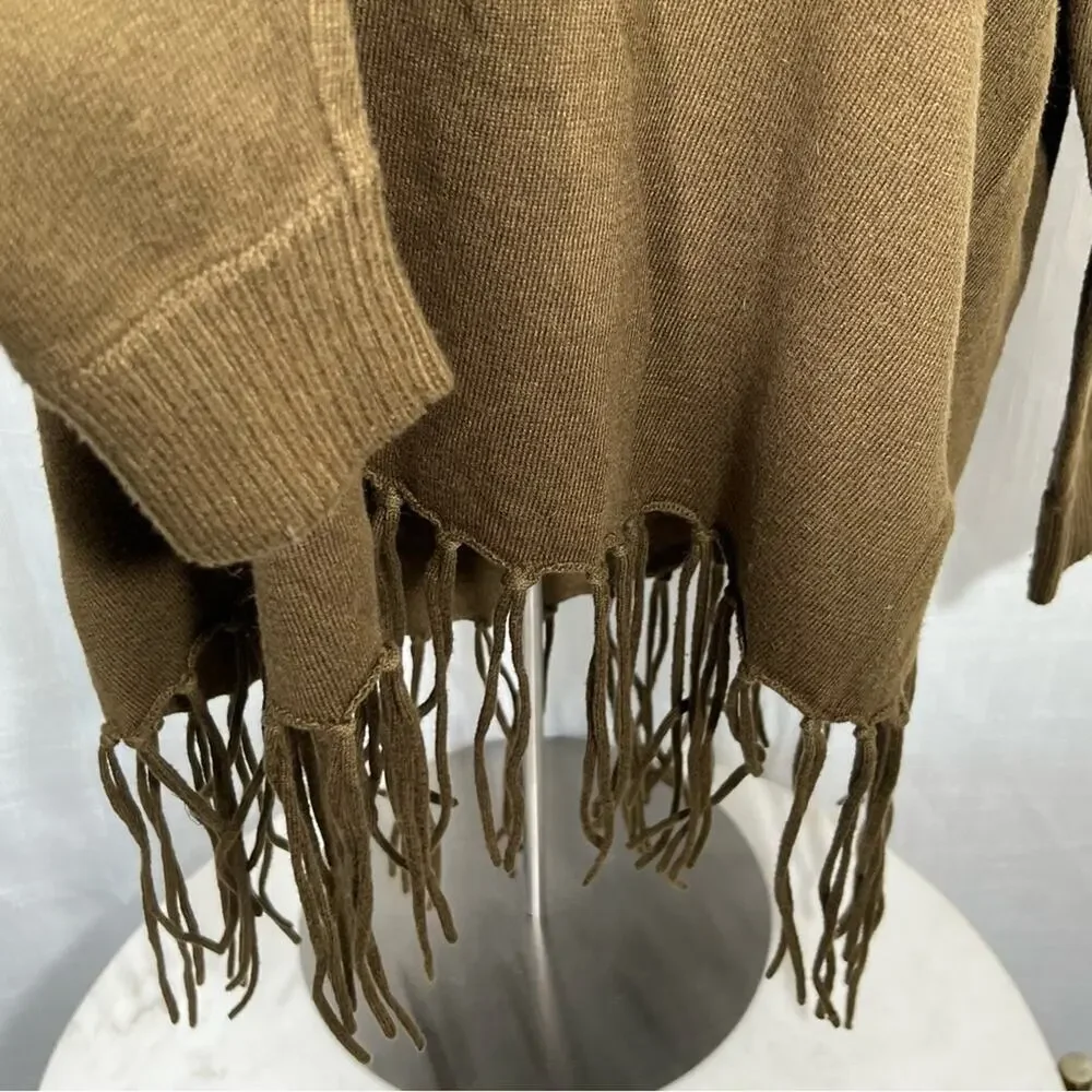 Michael Kors Fringed Cowl Neck Soft Sweater Size Small